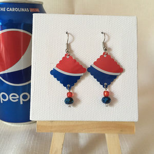 Pepsi Soda🥤Pop Aluminum Can Earrings Handmade
